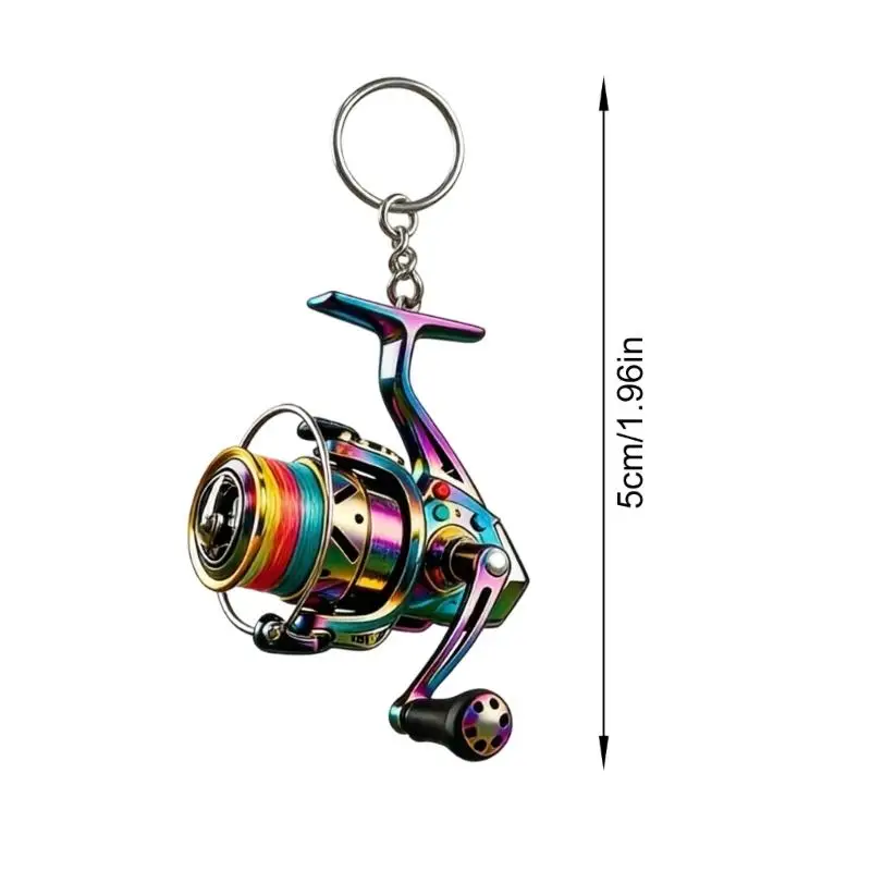 Maris fishing reel keychain on car keys