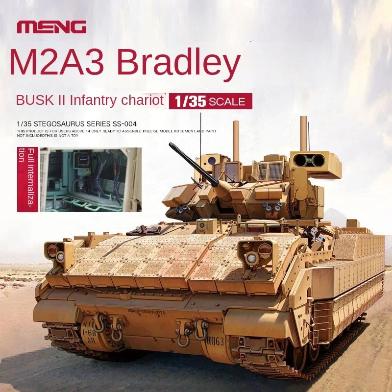 Kit de montaje de modelo de tanque Meng 1/35 SS-004 tanque de infantería Bradley M2A3 estructura interna completa montar