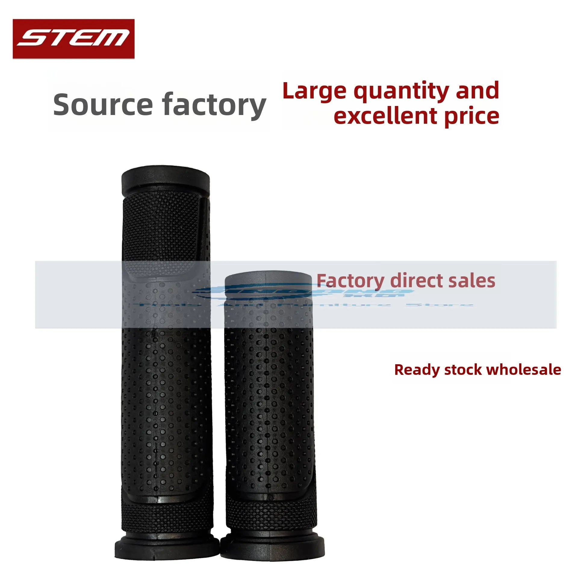 

Bicycle Aluminum Grip Cover Rubber Locking Grip Cover Anti-skid Meat Ball Horn Pair Handle Anti-skid Design of Mountain Bike