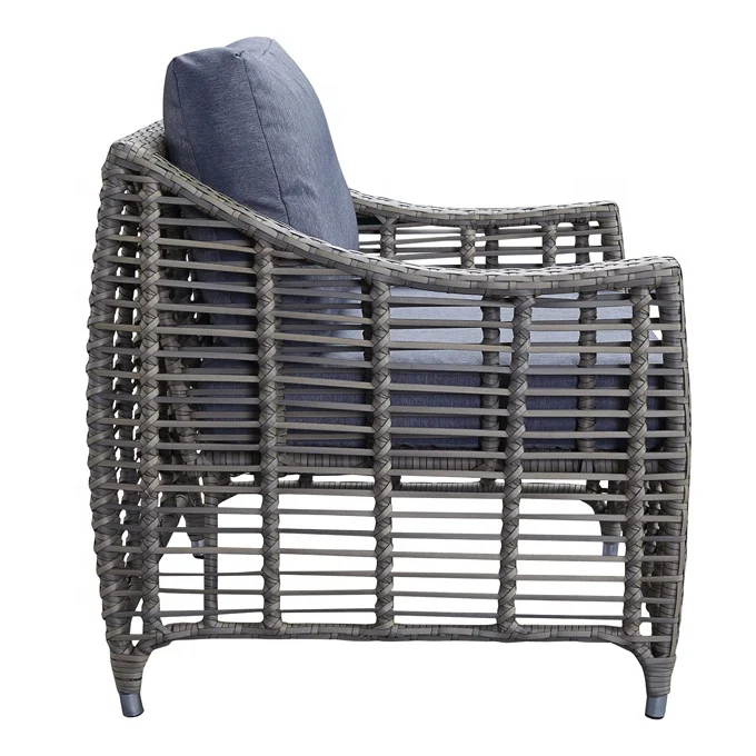 Modern Best Sale Garden Wicker Conversation Couch Loveseat Furniture Outdoor Patio Rattan Aluminum Sofa Set
