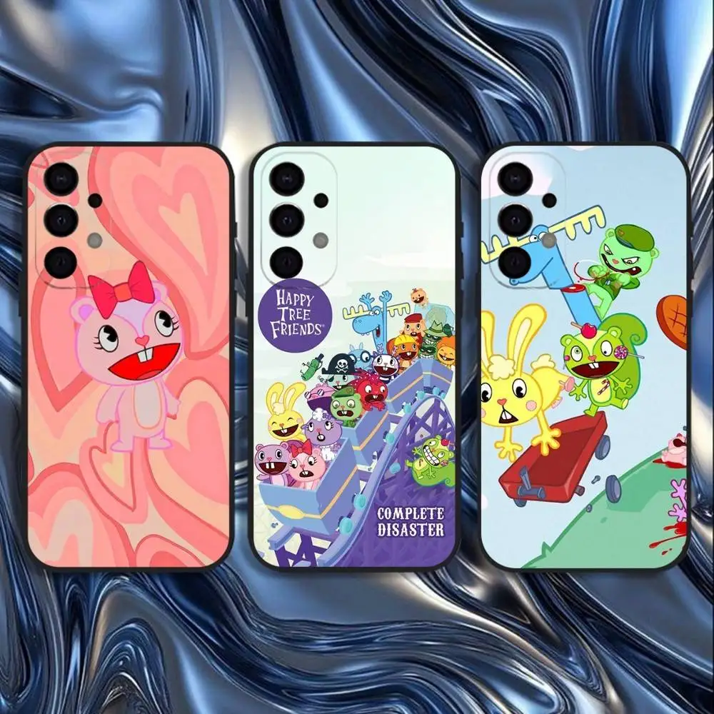 

Happy Tree Friends Phone Case For Samsung S25,S24,S21,S22,S23,S30,Ultra,S20,Plus,Fe,Lite,5G Black Cover