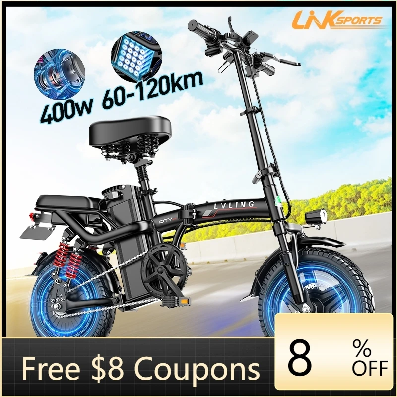 

STLF DZ WJW Advanced Top Quality400W 48V 14 Inch Linksports Hot Mini Size Folding Electric City Bicycle With Lithium Battery Po