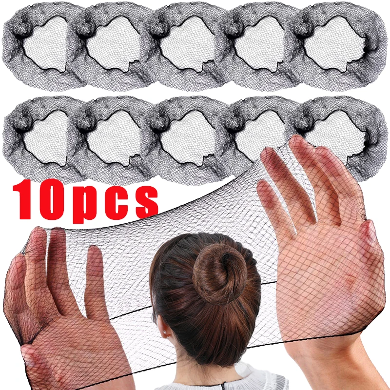 10pcs Invisible Bun Net Simple Style Mesh Net Breathable Wig Net Hair Styling Tool Women Female Hair Accessories