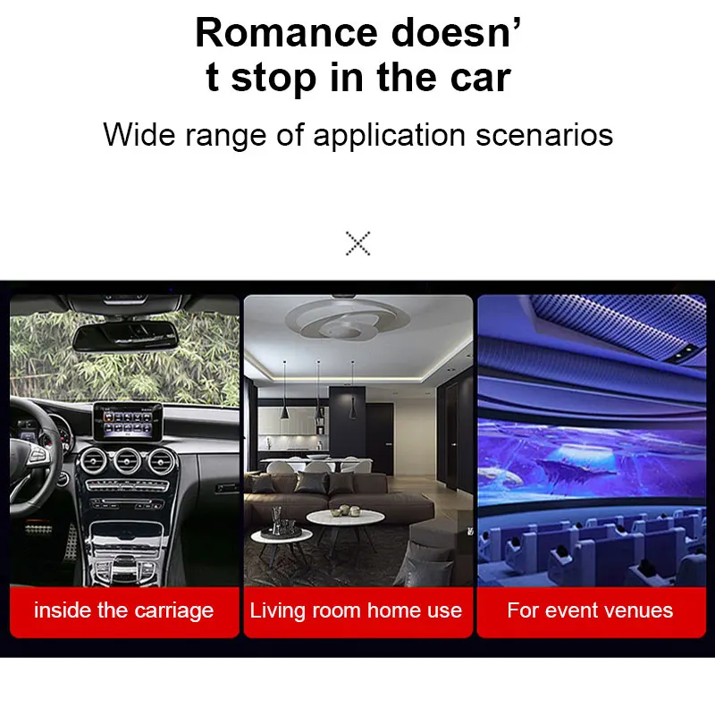 Car Interior Light Roof Star Light USB LED Starry Atmosphere Projector Decoration Night Party Decor Romantic Saturn Galaxy Light image 3