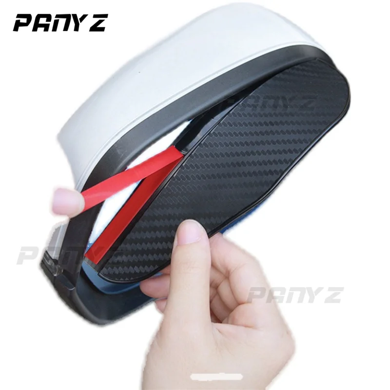2PCS Car rearview Mirror Rain Eyebrow Visor Carbon Fiber Side Snow Sun Visor Rain cover Car mirror accessories