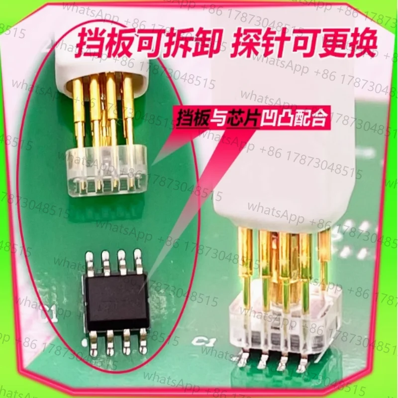 Ligne de sonde mil, 1 pièce, pour téléchargement de puce Sop8 wson, sonde d'écriture, flash à ressort, câble de brûleur de puce eeprom Sop8 wson, vente d'usine