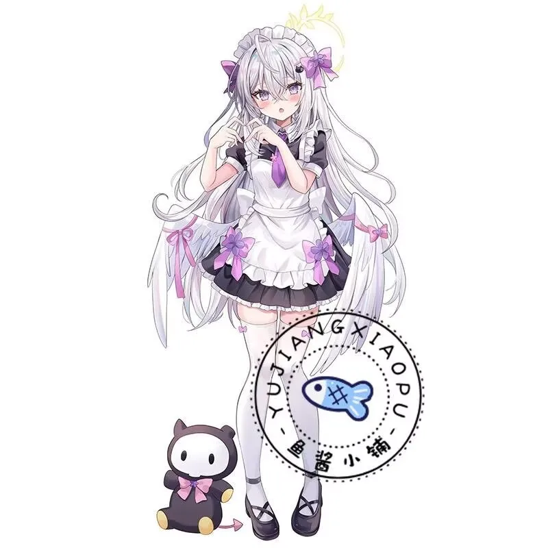 17cm Anime Blue Archive Sirasu Azusa Maid Acrylic Stand Figure Model Plate Cosplay Role Props Collection Desktop Decor