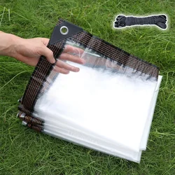 Transparent thick waterproof tarpaulin rain cover windproof and snowproof suitable for terrace plant chicken house garden porch