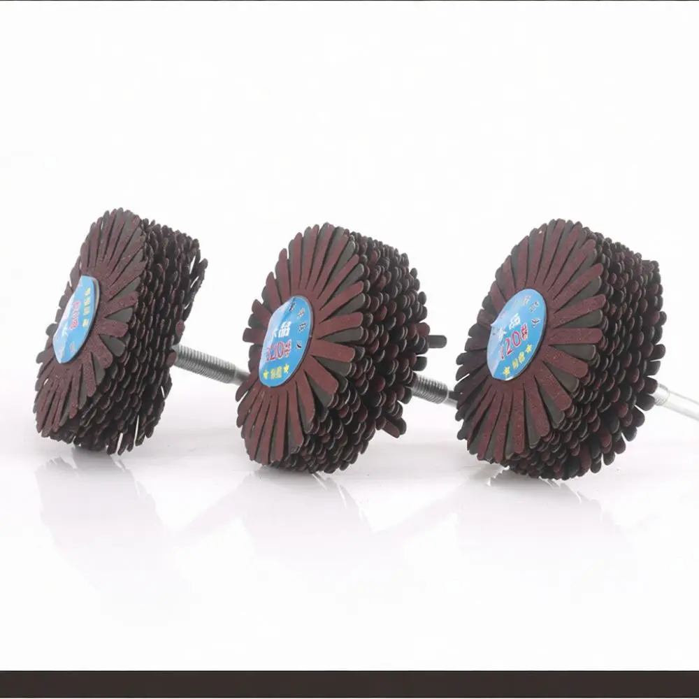 Abrasive Grinding Flap Wheel For Woodwork Metal Surface Polishing Head Deburring Tool Restoration Rotary Drill Accessory