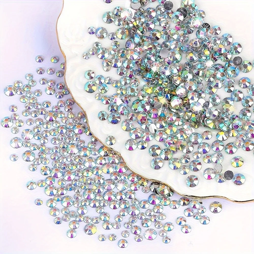 11000 pezzi in resina a fondo piatto AB 3.0-5.0mm, fondo piatto, utilizzati per nail art, tazze d'acqua, bottiglie, decorazioni artigianali, glitter sciolti