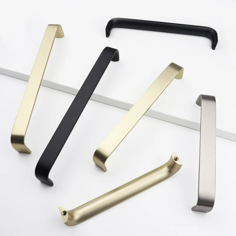 Mordern Kitchen Cabinet Handle Door Pull Drawer Knobs Wardrobe Furniture T bar Pulls Home Decoration Aluminum Handles