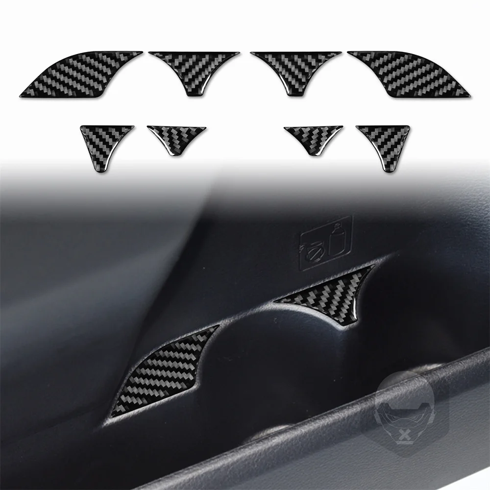 

For Toyota Takuma 2015-2020 Door Cup Holder Carbon Fiber Decorative Sticker