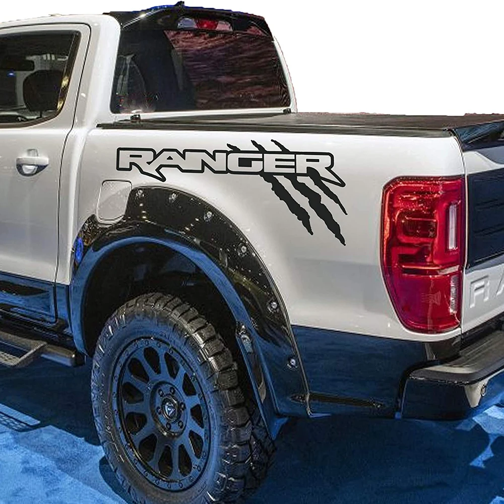 2Pcs Pickup Truck Ranger Car Stickers Decal Raptor SVT Bedside  Outline Claw Scratch Graphics Claws Decal Sticker Set 1990-2022