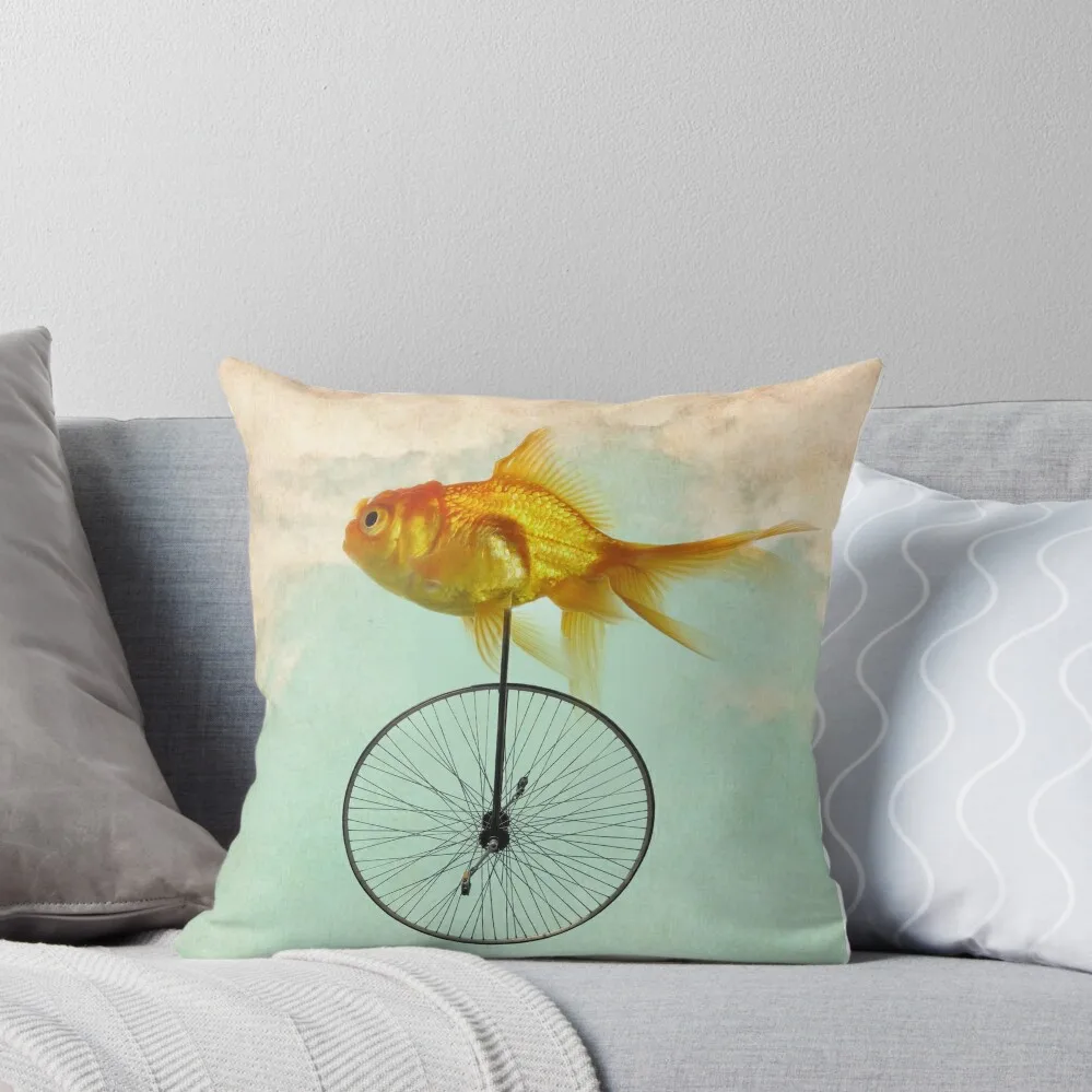 unicycle goldfish Throw Pillow Luxury Pillow Case Embroidered Cushion Cover Decorative Cushions pillow