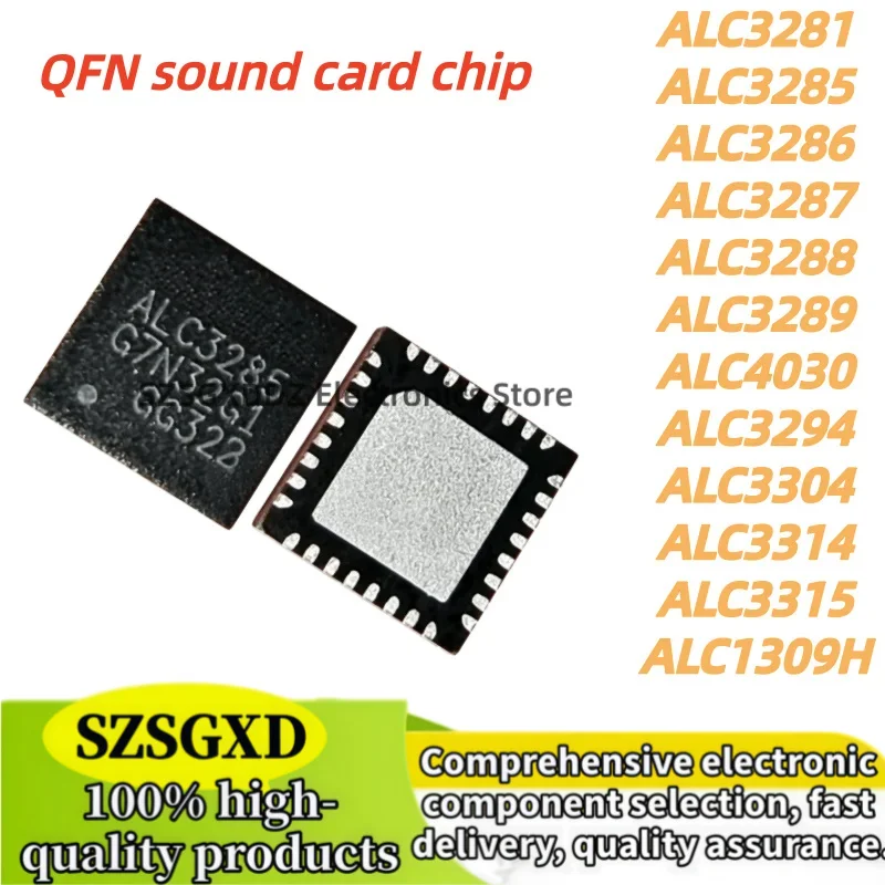 1pcs 100% New ALC3304 ALC3314 ALC3315 ALC1309H ALC3281 ALC3285 ALC3286 ALC3287 ALC3288 ALC3289 ALC4030 ALC3294 QFN Chipset