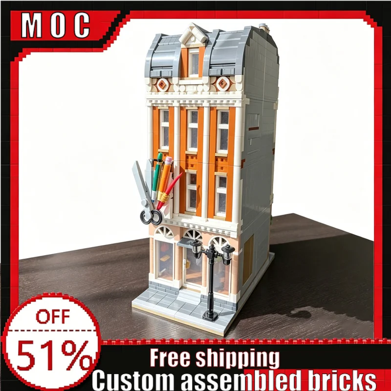 

3692 PCS Stationery Store Pens Papers Building Blocks Set Model Creative DIY Assembly Educational Toys Collection Display Gifts
