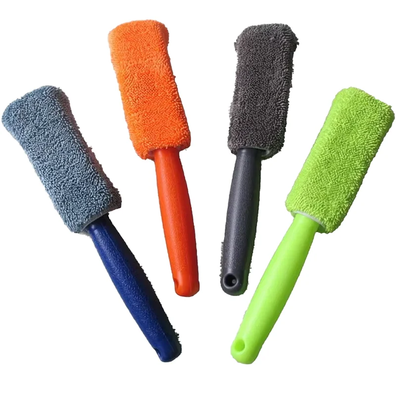 

Car Wash Microfiber Wheel Tire Rim Brush Portable Universal Cars Tyre Wash Cleaning Tools Plastic Handle Auto Tools Accessories