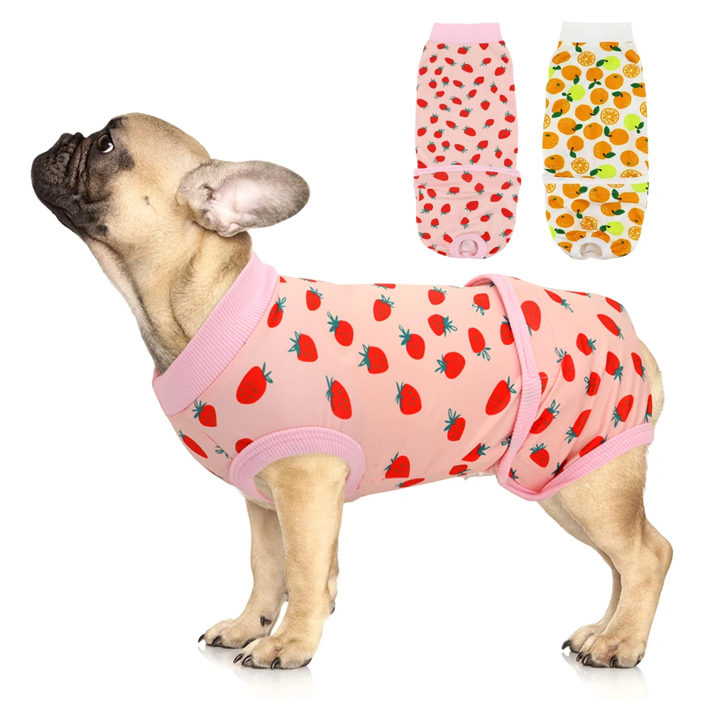 

Print Dog Surgery Recovery Suit Dog Cloth After Operation Pet Jumpsuit Anti Licking Wounds Skin Diseases For Small Medium Dogs