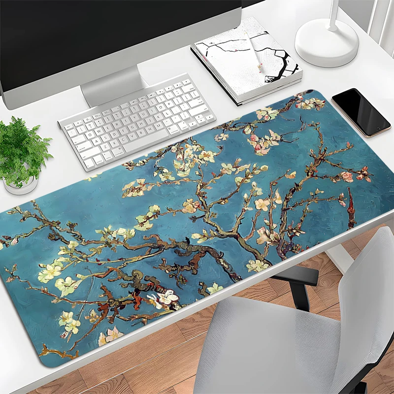 Mouse Pads Gaming Laptops Keyboard Mat Deskmat Pc Accessories Desk Protector Gamer carpet Van Gogh Oil Painting The Starry Night