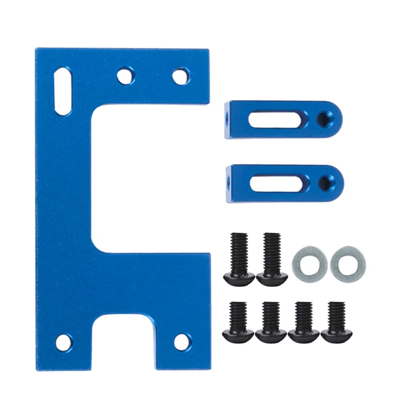 Steering Gear Bracket G-6003 Tractor Beam Hole Metal Accessories for 1/14 Truck RC Car Parts,Blue