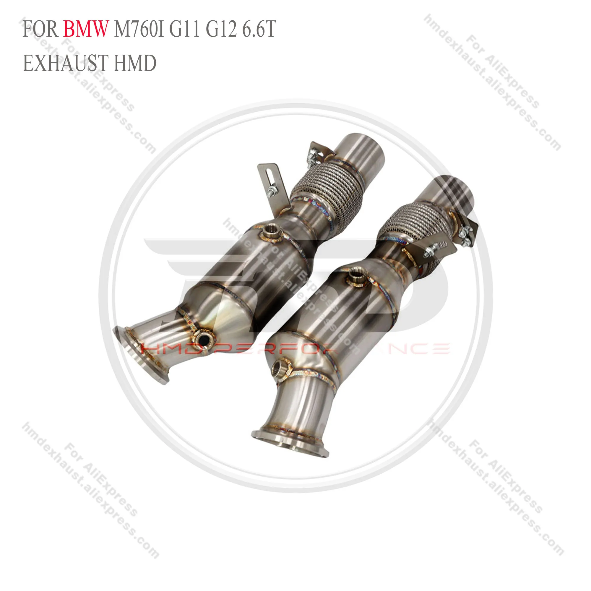 

Downpipe for BMW M760i G11 G12 6.6T Without Heat shield HMD Exhaust System Performance Quality certification