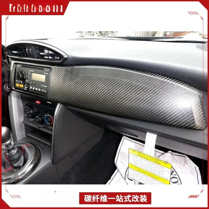 Compatible with Toyota GT86 Subaru BRZ Carbon Fiber Interior Navigation Frame Adhesive Navigation Frame Cover Sticker