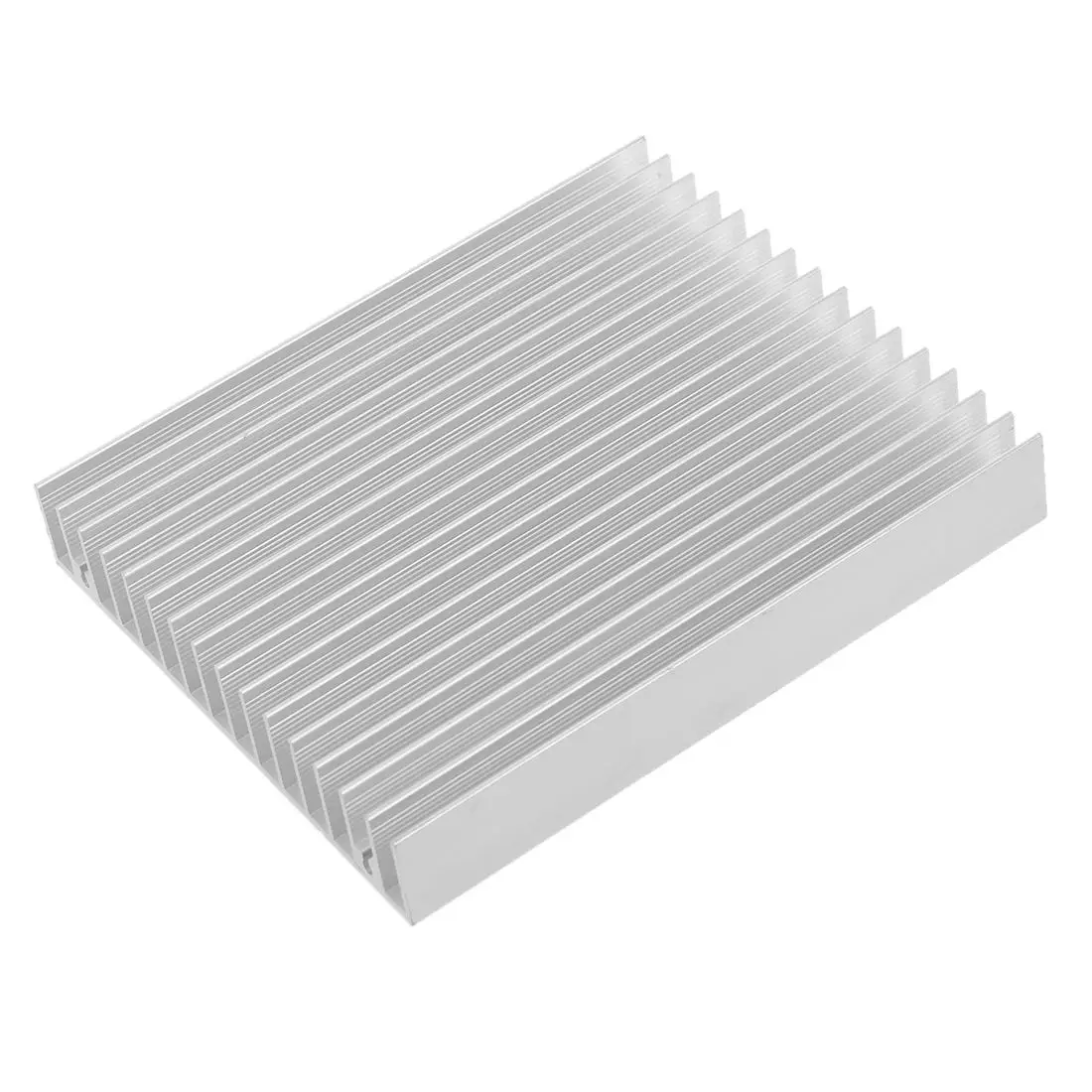 Silver Tone Aluminium Heat Diffuse Heat Sink Cooling Fin 120x100x18mm