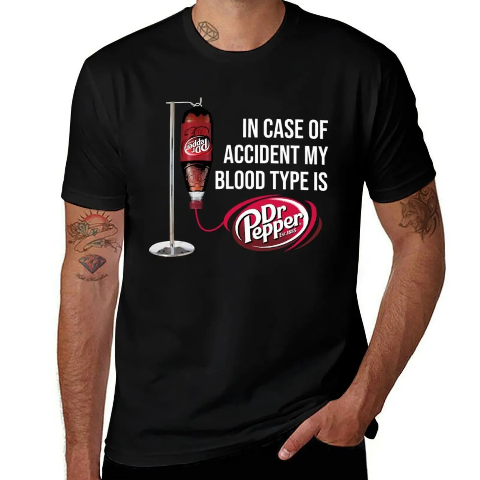 in Case of Accident My Blood Type is Dr Pepper T-Shirt Plus Size Short Sleeve T-Shirt