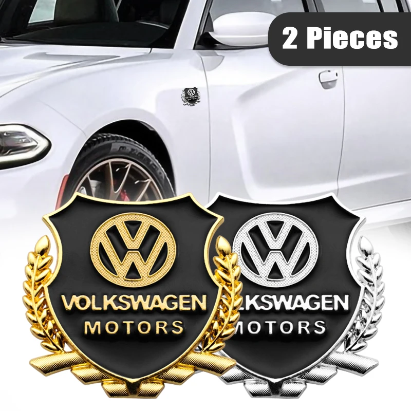 3D Metal Car Side Door Badge Stickers Side Window Emblem Decals Decorative Sticker for VW Volkswagen Golf Polo Passat Touran