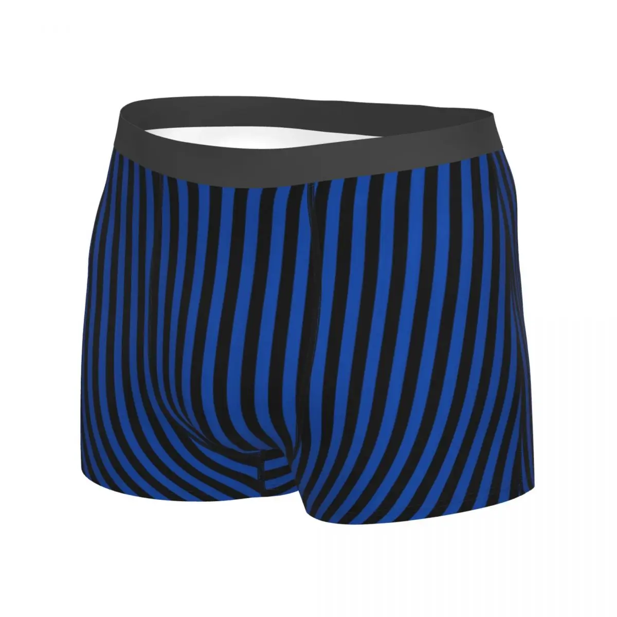 Striped Halloween Underwear Blue And Black Male Boxer Brief Soft Boxershorts Hot Design Large Size Panties