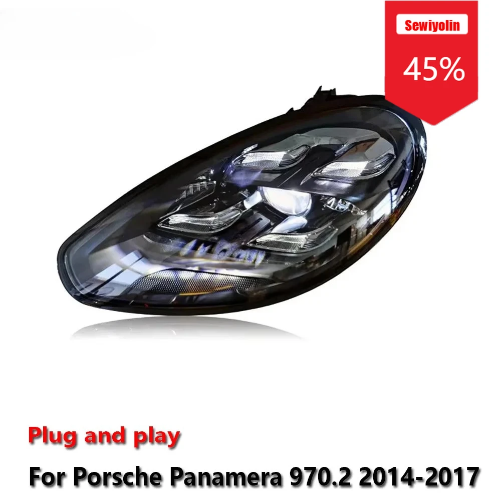 

Sewiyolin Car LED Headlight Assemblies For Porsche Panamera 970.2 2014-2017 Fog DRL Brake Turn Signal Lamp Plug and Play