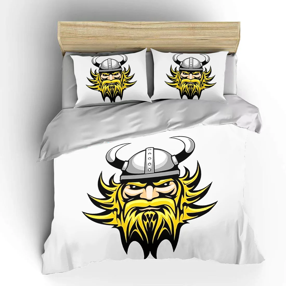 

European American Tough Guy Cartoon Cute 3 Piece King Size Double Bed Adult Bedding Set Microfiber Or Polyester Duvet Cover Set