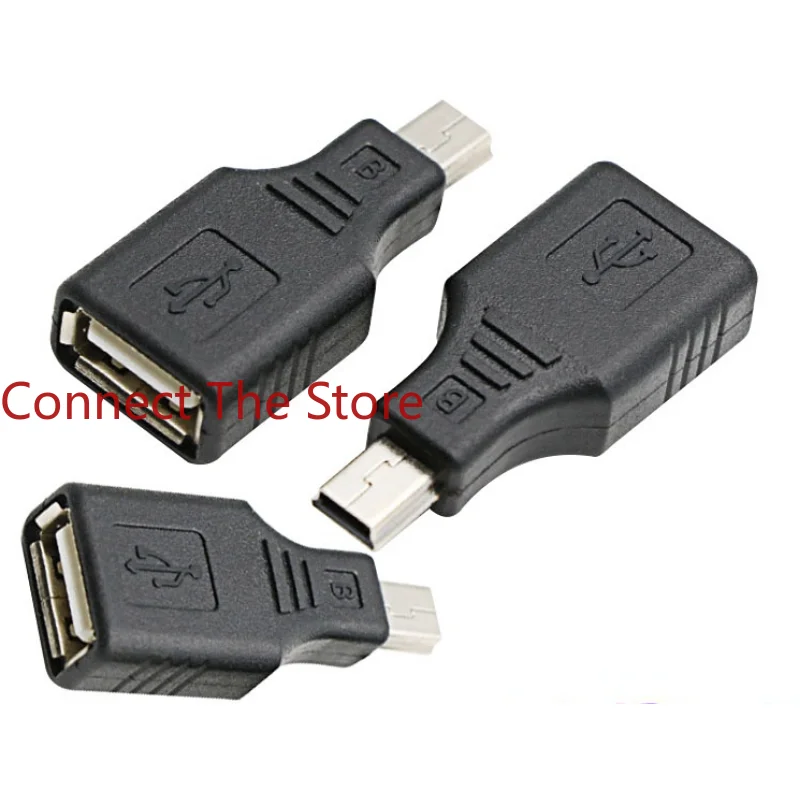 5PCS Mini USB To  Female Adapter Automobile U Disk MP3 OTG   T-port  Copper