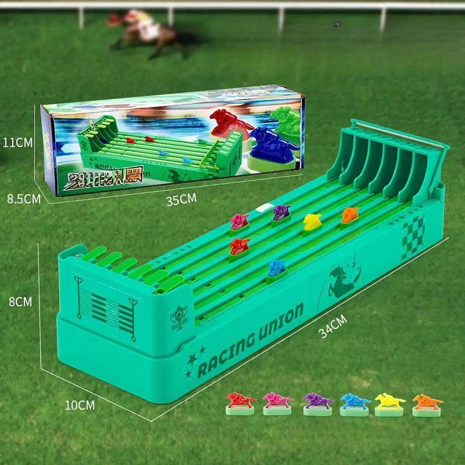 Desktop Horse Race Game Activities Funny Developmental Toy Hand Eye Coordination for Gift Two Players Boys and Girls Home Office