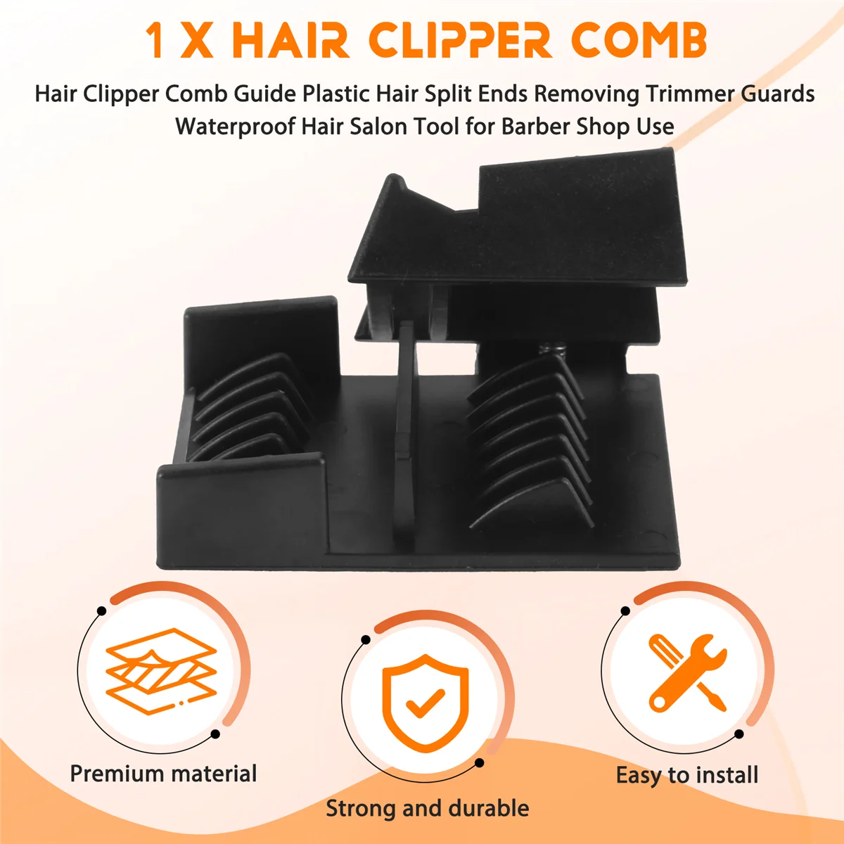 ABPO Hair Clipper Comb Guide Plastic Hair Split Ends Removing Trimmer Guards Waterproof Hair Salon Tool for Barber Shop Use