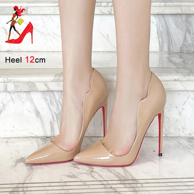 12CM Sexy Pointed High Heels Women\'s Unique Tailoring Office Stiletto Pumps French Style Celebrity Party Wedding Single Shoes