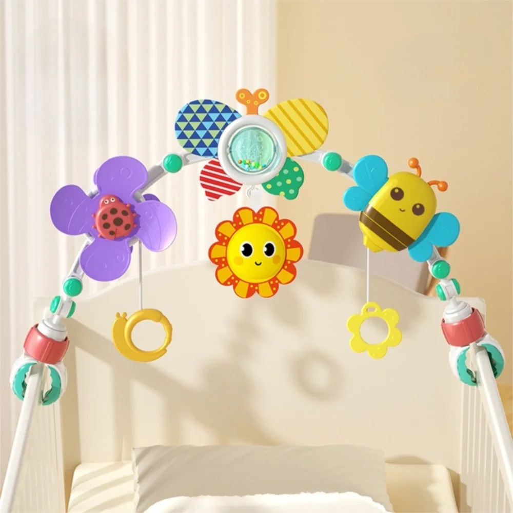 Campana de juguete colorida de alta calidad, Clip de cama multiusos plegable, juguetes colgantes, arco, cuna, cochecito de juguete
