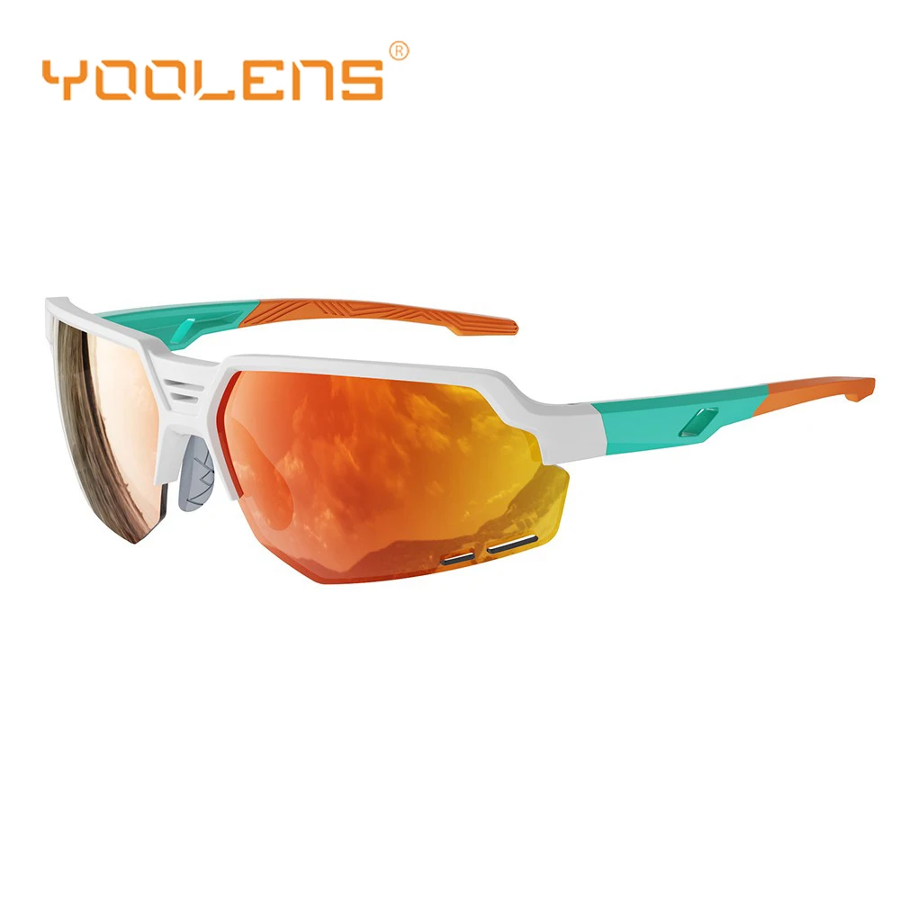 

Солнцезащитные очки YOOLENS TR90 с полуоправой, для активного отдыха, походов, марафонов, ударопрочные, для пикбола, YKD03-05
