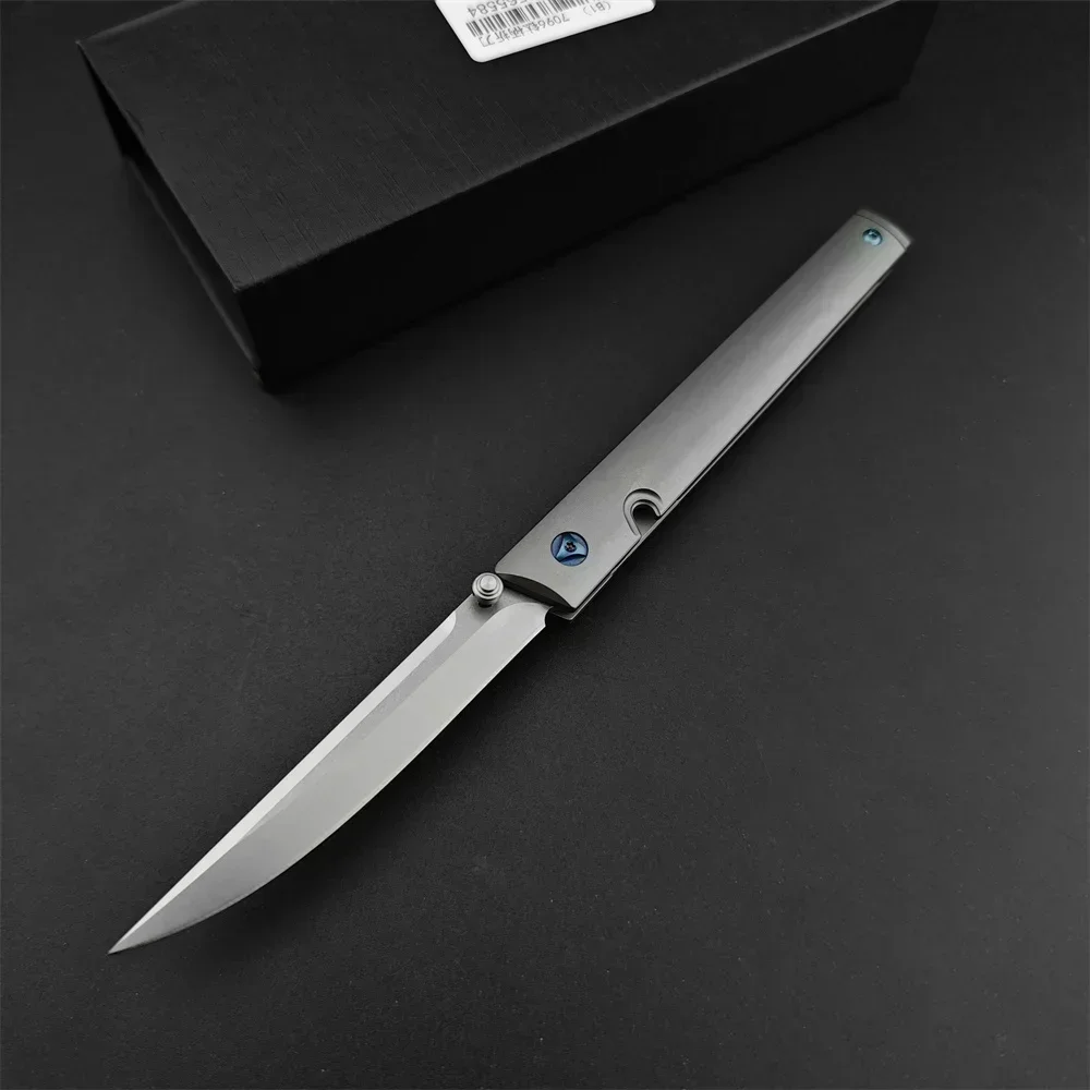 New 7096 CEO Folding Knife D2 Blade Titanium Alloy Handle EDC Outdoor Tactical Hunting Combat Military Gentleman's Knife