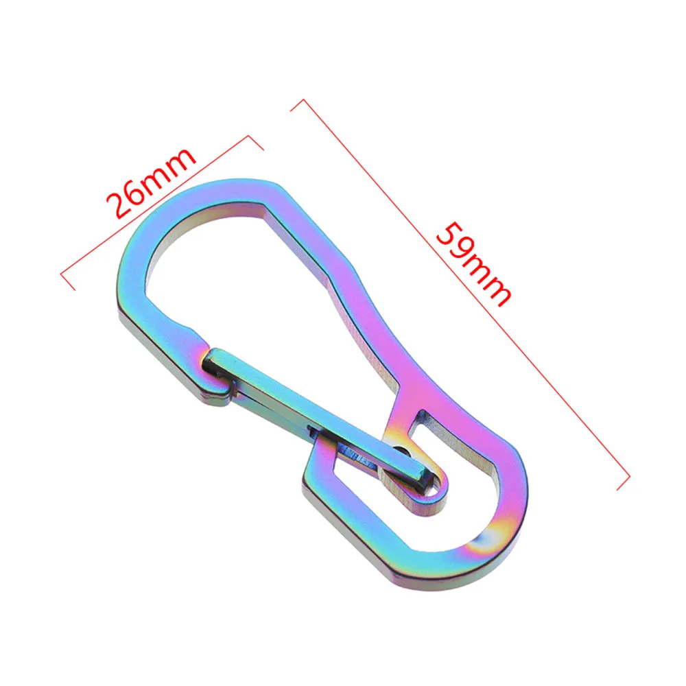 Durable 8-Shape Titanium Carabiner Clip – Multipurpose Keychain Holder for Camping Hiking, Lightweight Anti-Rust Outdoor Tool