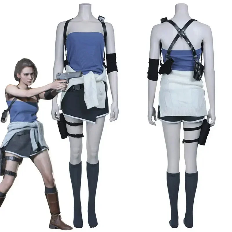 

Evil 3 Remake Jill Valentine Cosplay Costume Halloween Uniform Outfit Halloween Carnival Costumes For Women Girls