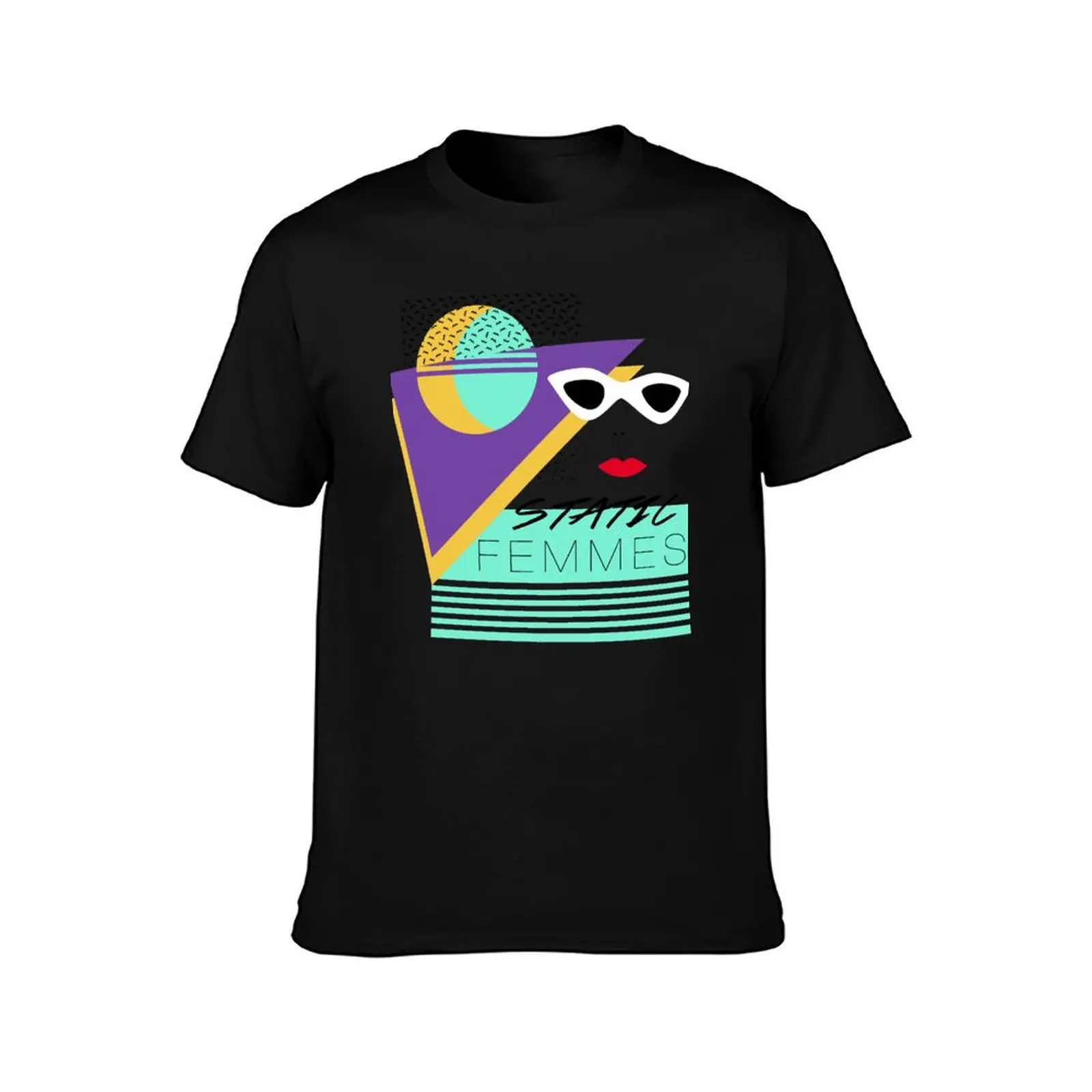 Static Femmes 80s Design Essential T-Shirt Plus Size Gym Sports T-Shirt