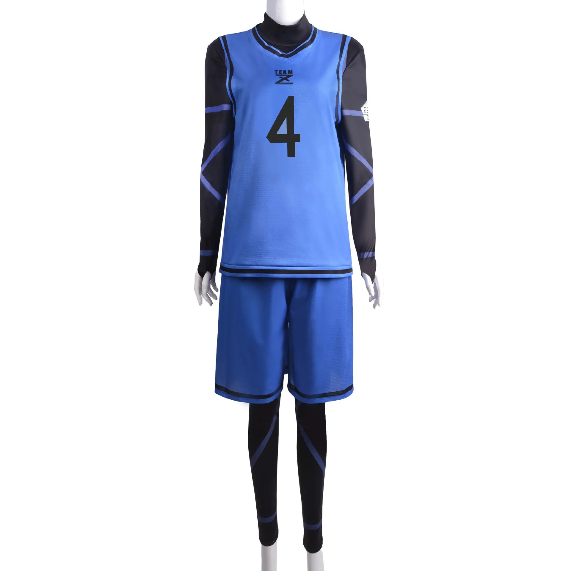 2024 New Sell Well Unisex Cosplay Quadraric Japanese Anime Accurate Reduction Basketball Sports Blue Agile Fit Code Cxx120