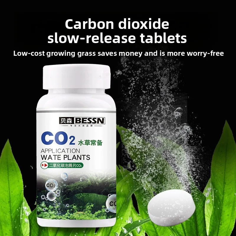 

BESSN Aquarium CO2 Slow-Release Tablets-Planted Tank Carbon Dioxide Booster to Prevent Algae&Yellow Leaves-CO2 Generator