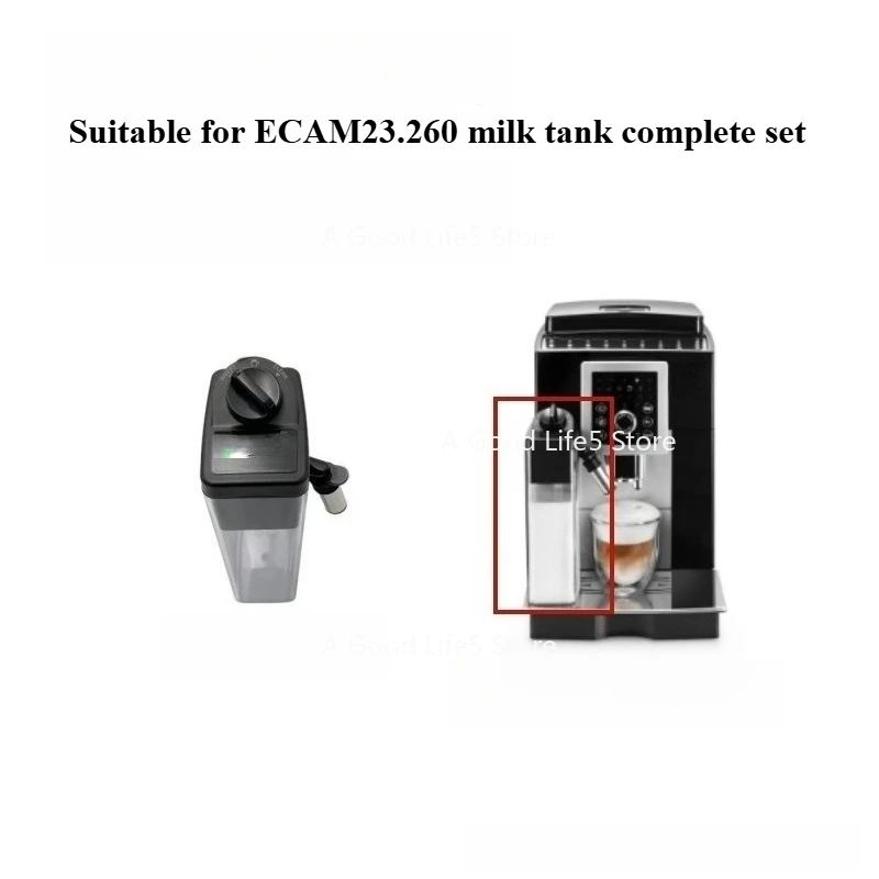 Applicable To DeLonghi Automatic Coffee Machine ECAM23.260 Complete Set of Milk Pot, Milk Pot + Upper Cover