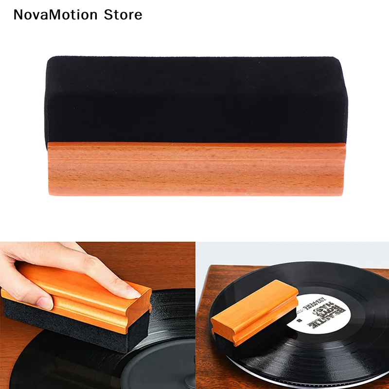 [NM]Cleaner Velvet Dust Remover Brush Anti-Static Vinyl Record Cleaning Brush For Phonograph Turntable LP Vinyl Records Cleaner