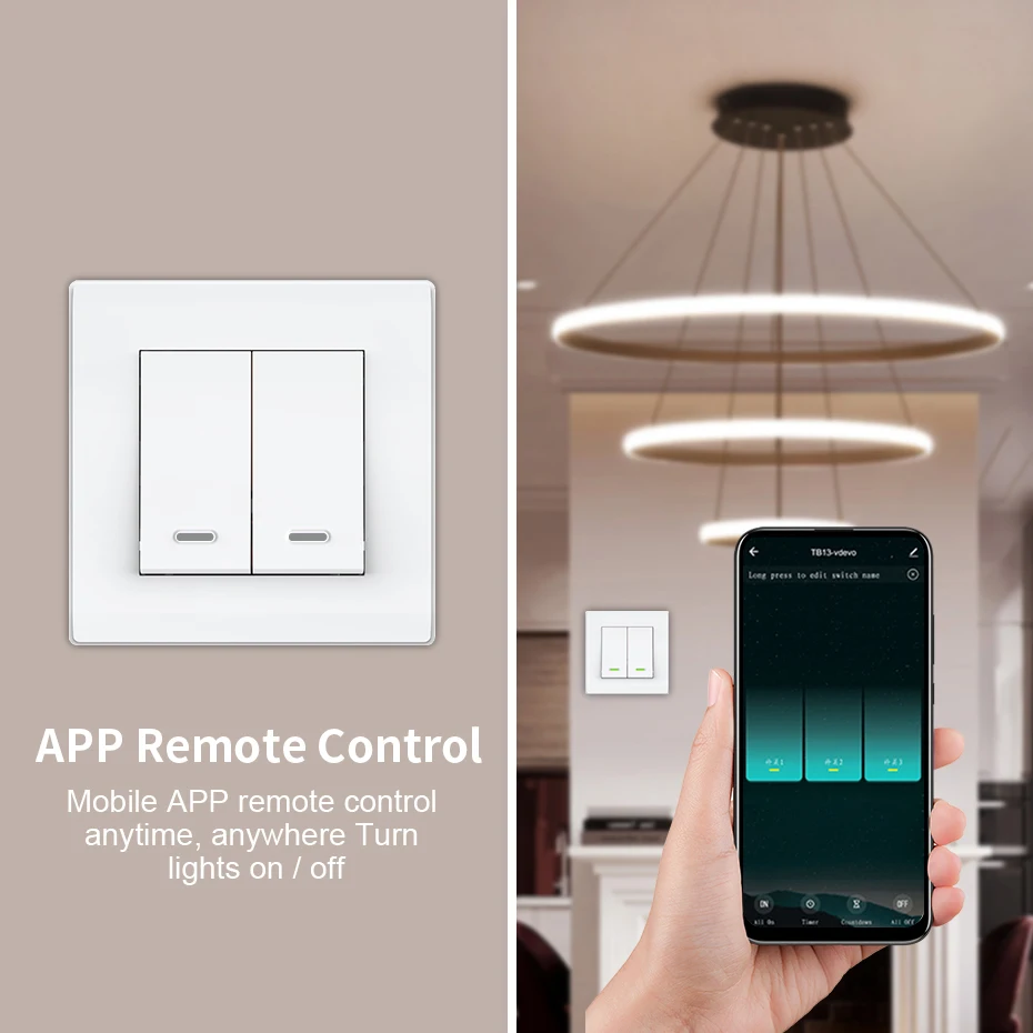 Tuya Smart Life WiFi Wireless Remote Wall Switch Voice Control EU LED Light Switch Smart Home Alexa Google Assistant Yandex