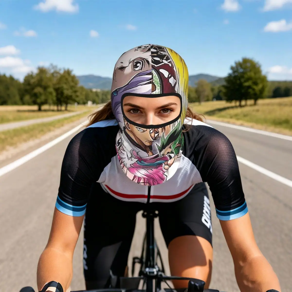 Anime HXH Hunter X Hunter Breathable Thin Balaclava Full Face Mask Sun Protection Neck Gaiter For Motorcycle Cycling Outdoor