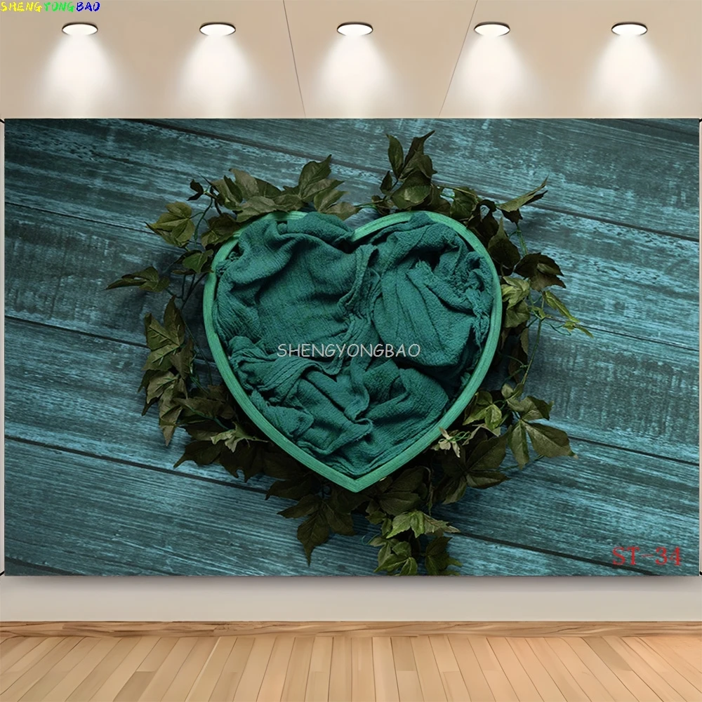 SHENGYONGBAO Baby Newborn Floral Basket Photography Backdrops Props Children Birthday Party Photo Studio Background VT-09