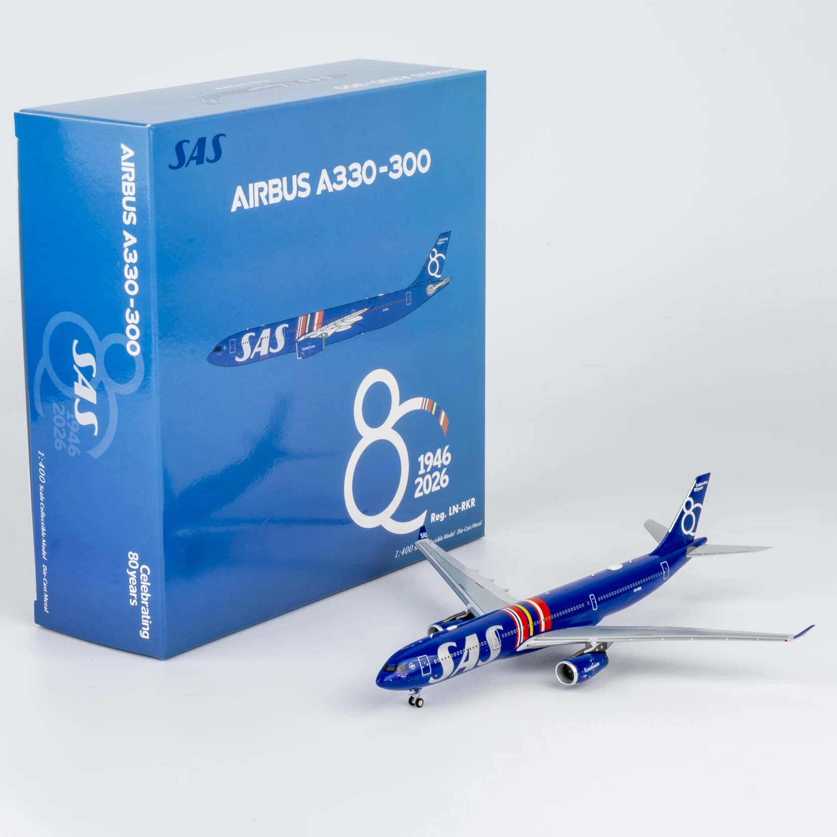Коллекционная модель самолета NG Models 1:400 SAS Scandinavian Airlines Airbus A330-300 из сплава, литая под давлением, LN-RKR, 62088